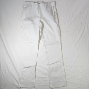J. Jill Essential Cotton-Stretch Pants Women’s 6 White Ankle‎ Straight Leg
